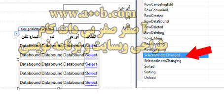 متد Selectedindexchanged در Gridview