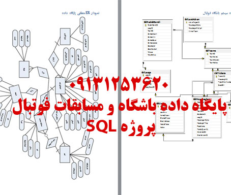 پروژه sql جبر رابطه ای سیستم باشگاه و مسابقه فوتبال