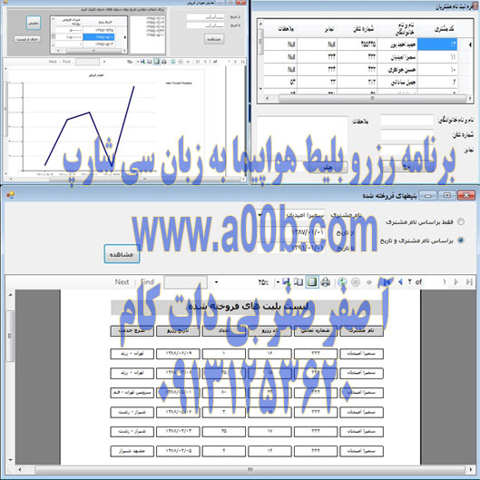   برنامه  رزرو بلیط هواپیما با استفاده از  سی شارپ ویندوز اپلیکیشن